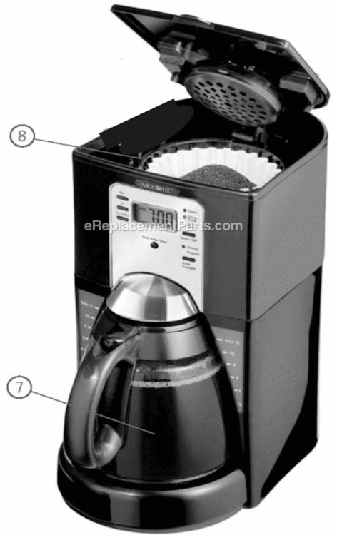 Page A Diagram and Parts List for FTX45-1FS  Mr Coffee Coffee Maker
